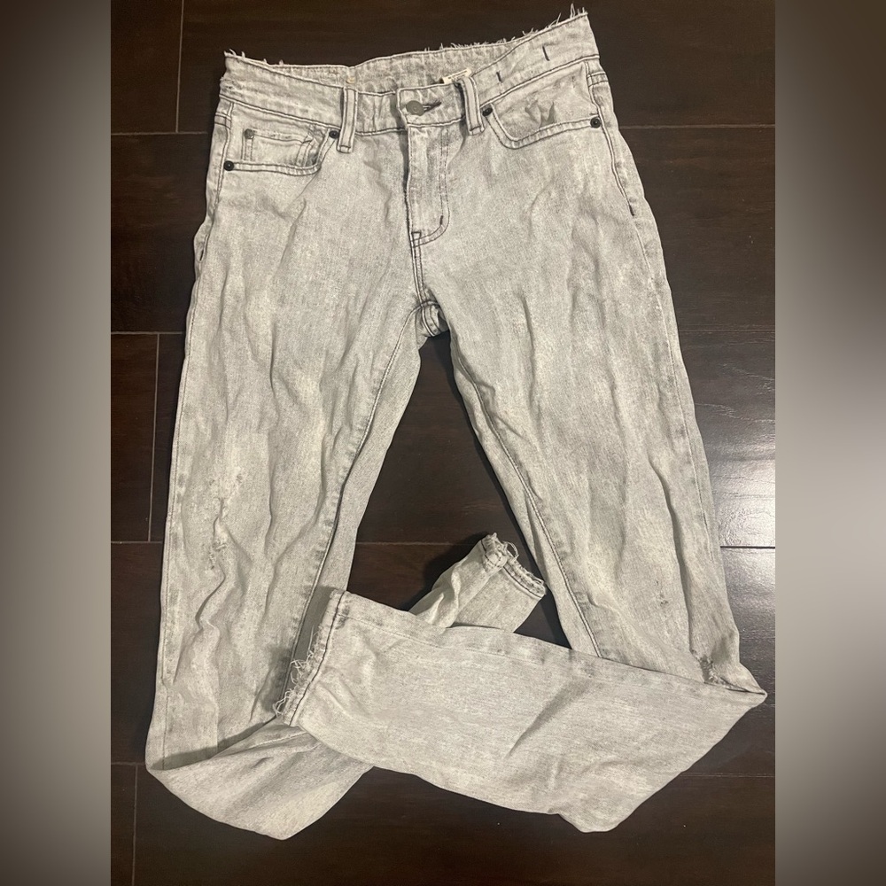 Ralph Lauren Denim & Supply Vintage Gray Denim Distressed Jeans Size 27